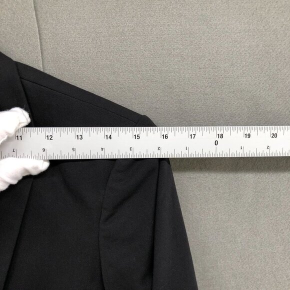 Theory Black Blazer Womens Size 2 Suit Jacket One Button Career Workwear - Picture 11 of 12